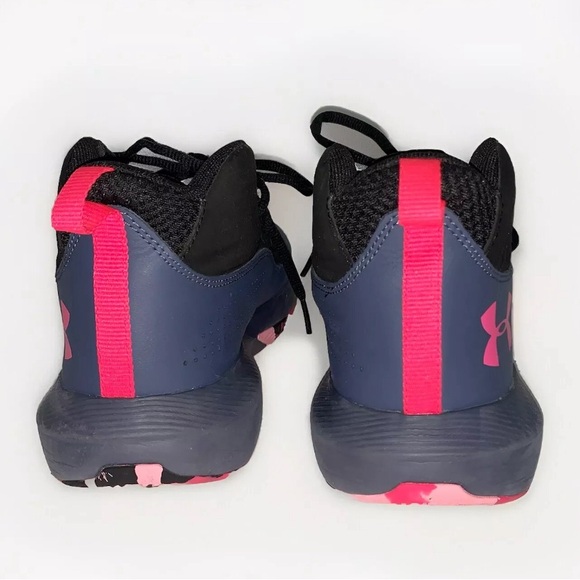 Under Armour Lockdown Basketball Shoe Size 6Y Gray Pink - Picture 8 of 10